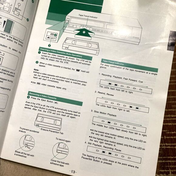 Panasonic NV-G15PX VHS Video Cassette Instructions Manual  in English & German - Picture 5 of 7